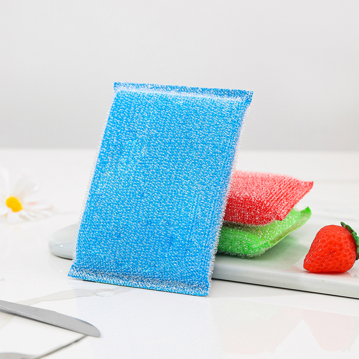 Reusable Silicone Sponge Dish Washing Scrubber - Multipurpose Cleaning  Sponges For Dishes, Fruit, Vegetables, And More - Non-stick, Double-sided,  Green, Blue, And - And Convenient - Temu