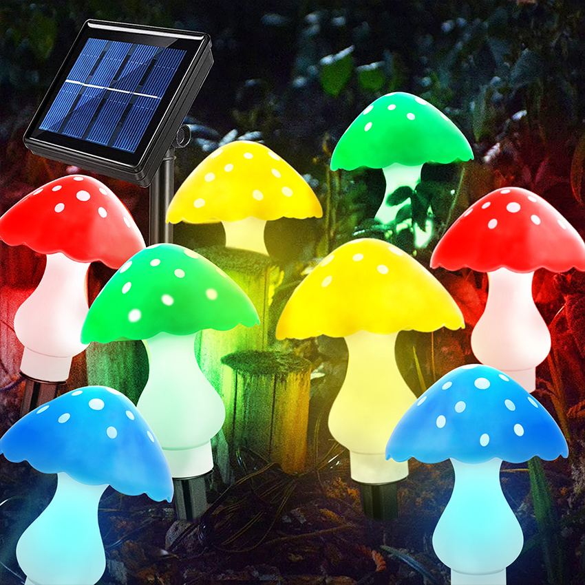 led mushroom solar powered light