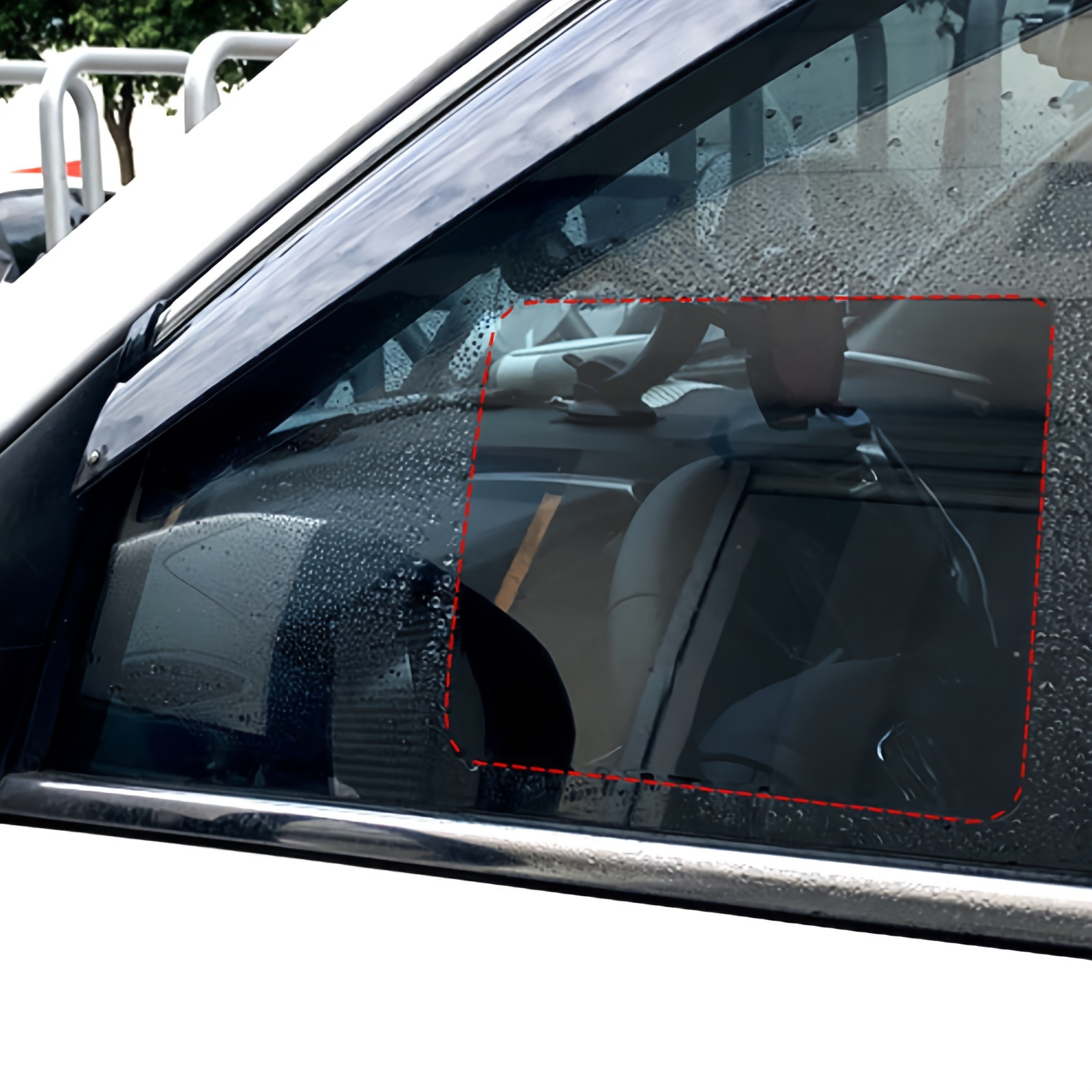 

2pcs Car Side Window Film Glass Rainproof Anti-fog Film Window Film Mirror Sticker, 16*20cm/6.29*7.87in