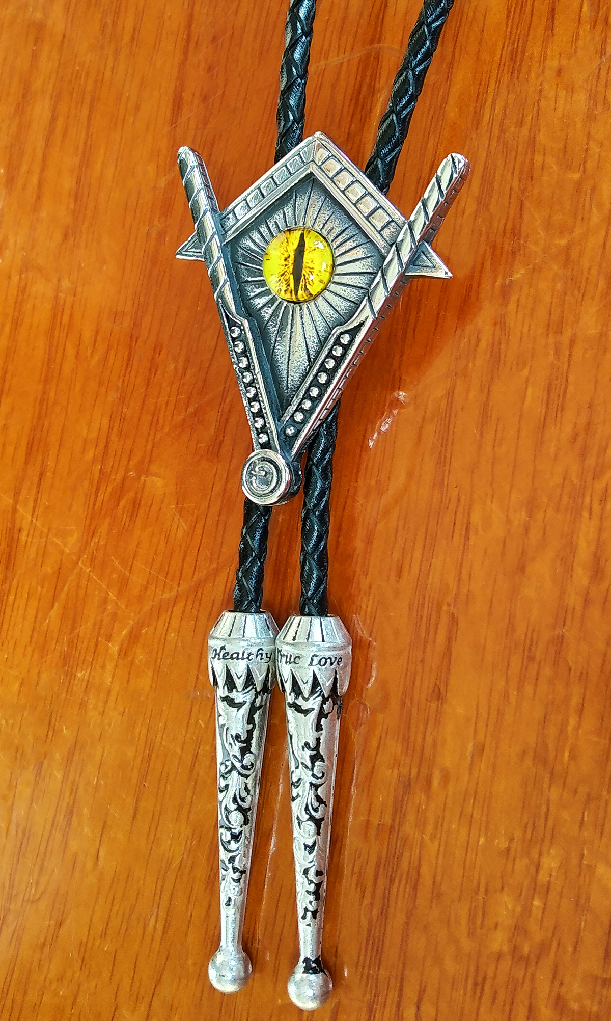 God's Eye Of Sauron Bolo Tie Ancient Egyptian Pyramid Triangle