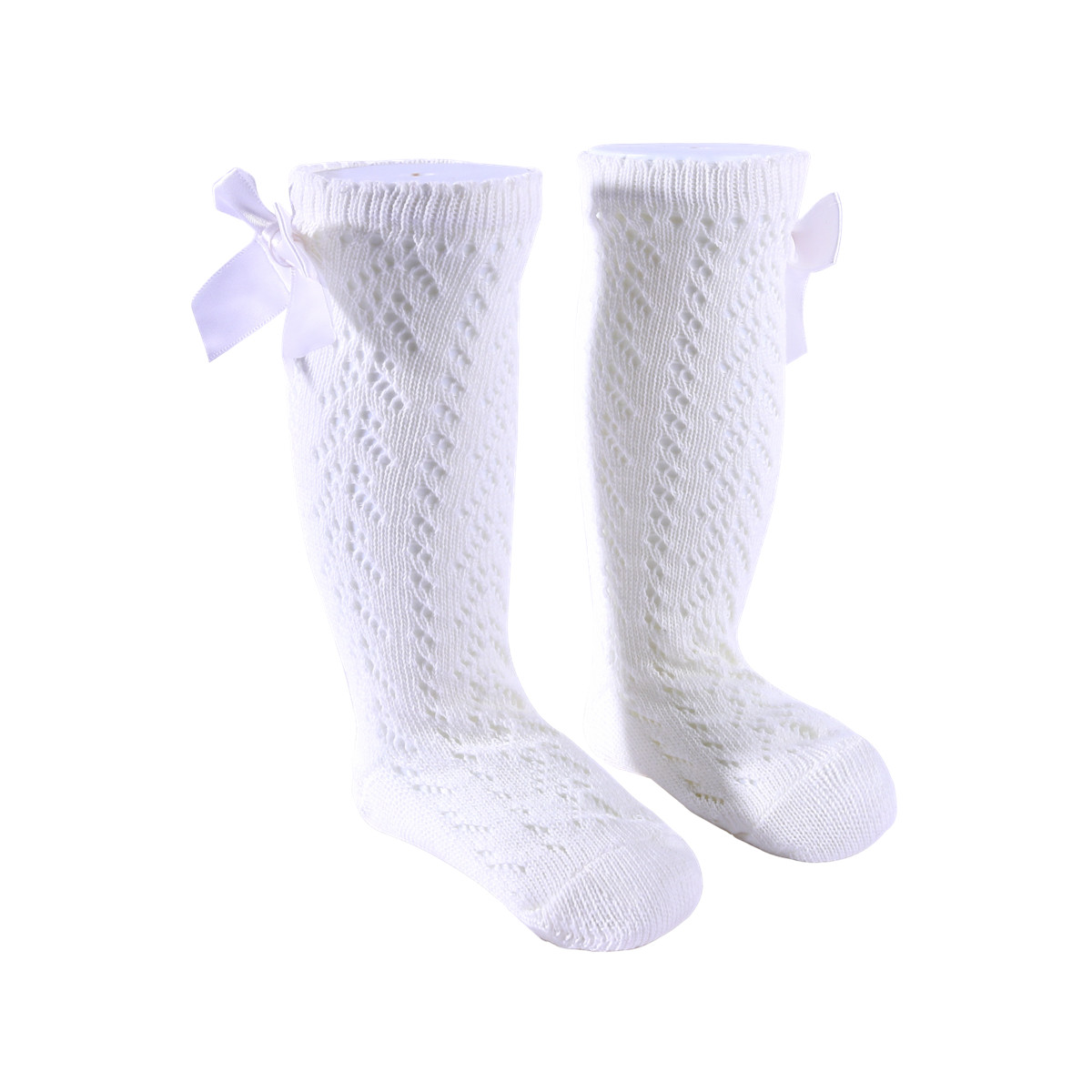 Girls Knit Bow Socks High Socks Autumn Spring Accessories