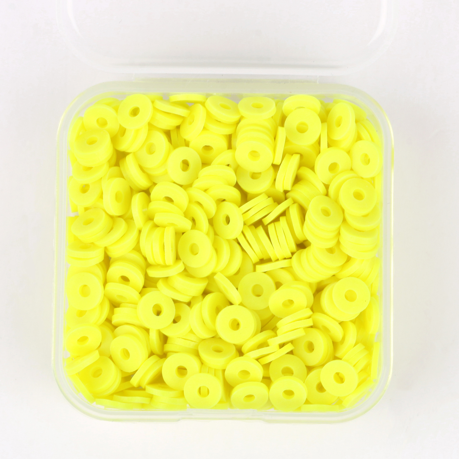 4mm 330pcs/Strip Yellow Clay Beads Slice Clay Spacer Beads Polymer