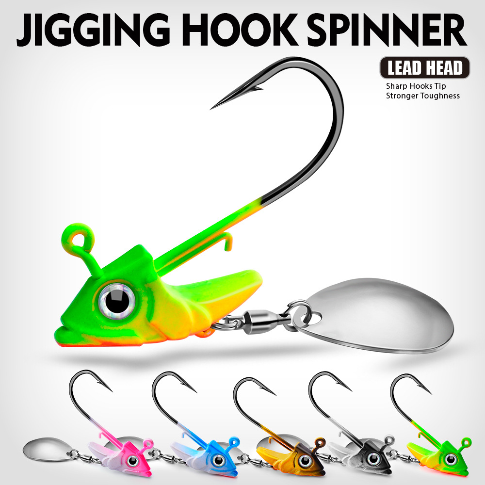 Fishing Hooks Spoon Spinner Jigging Head Barbed - Temu