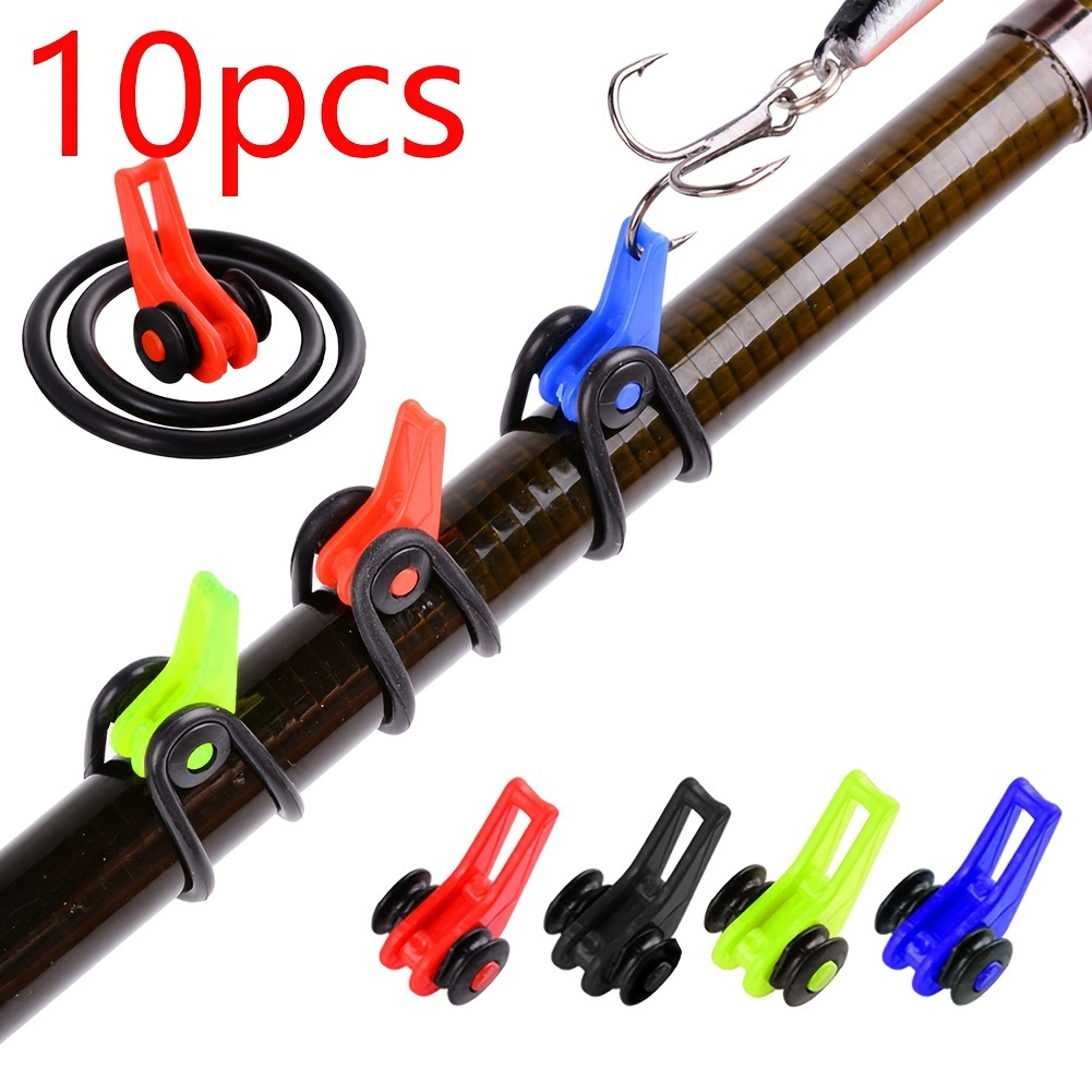 

10pcs/lot Fishing Rod Pole Hook Keeper, For Bait Lure Accessories Jig Hooks Safety Keeping Holder, Fishing Tackle