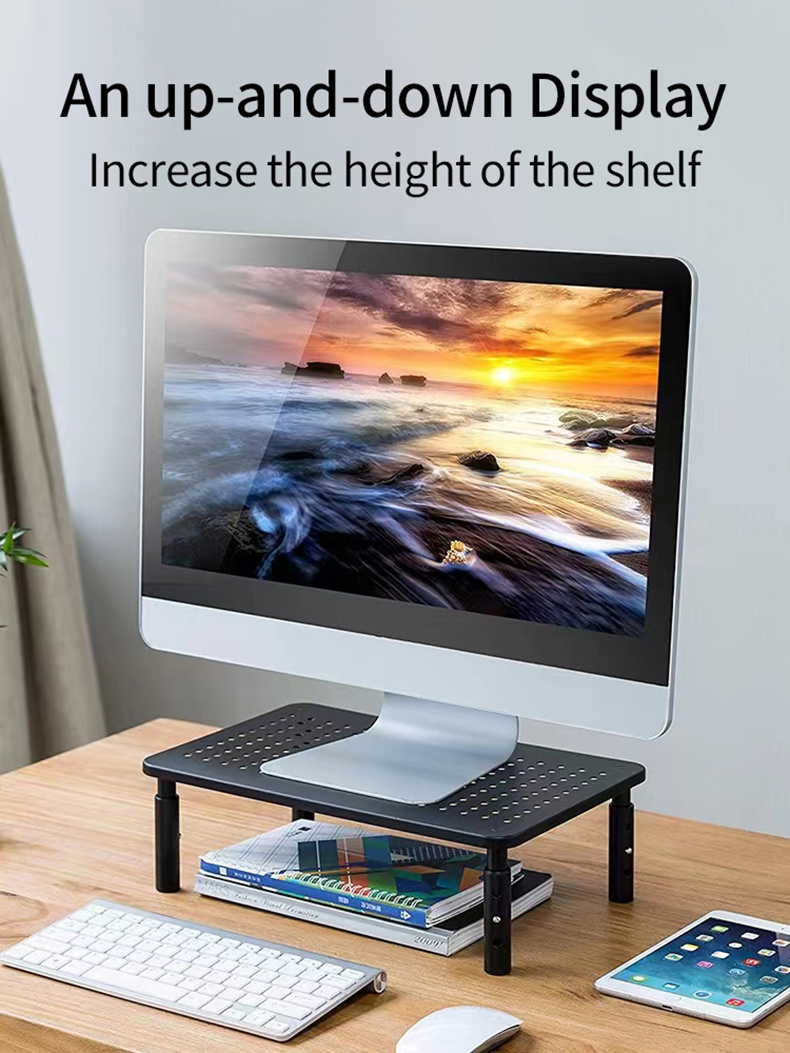 Height Adjustable Monitor Riser Metal Temu Australia