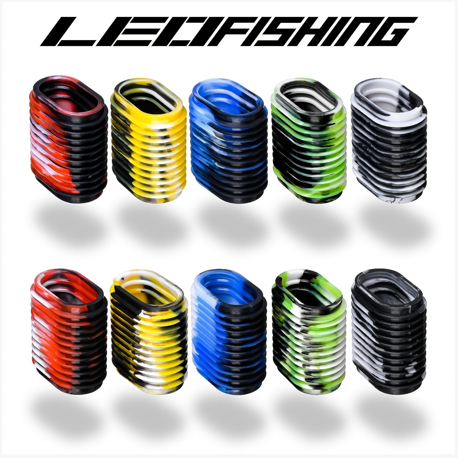 2pcs 5 colors Leofishing Non-Slip Rubber Reel Handle Grip Cover for Casting  & Spinning Reels - Enhance Your Fishing Experience