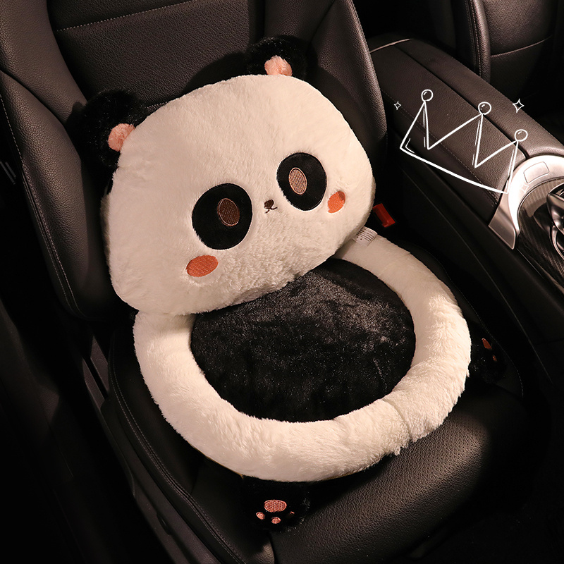 Car Seat Cushion Cute Cartoon Panda Car Seat Cover Winter - Temu