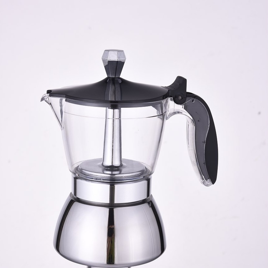 1pc Premium Transparent Moka Pot - 4/6 Cup Stovetop Espresso Maker for  Cuban Coffee and Italian Espresso - Easy to Use and Clean