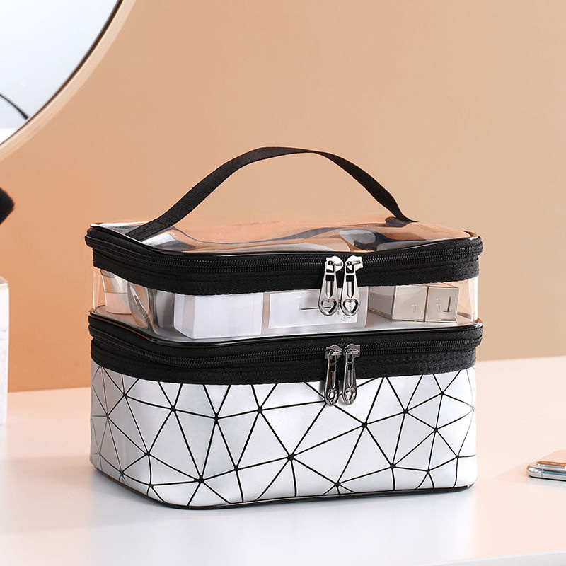 Transparent Imperméable à l'eau Étui à Crayon Organisateur de Sac  Cosmétique Avec Fermeture à Glissière, Sac en Pvc Triangulaire Transparent  Voyage, Pinceaux de maquillage, Papeterie, Petit Cra