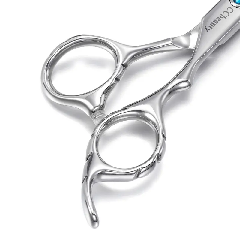 hair cutting scissors stainless steel barber scissors professional salon barber haircut for women man kids home and family use with one comb details 7