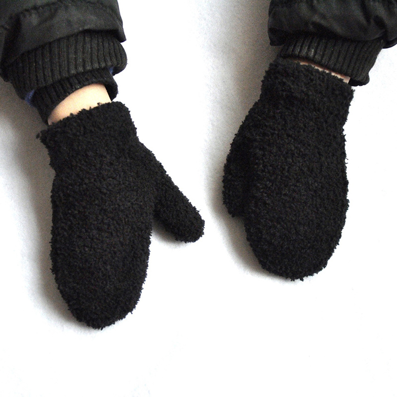 Cozy Thermal Plush Baby Mittens Winter Windproof Gloves