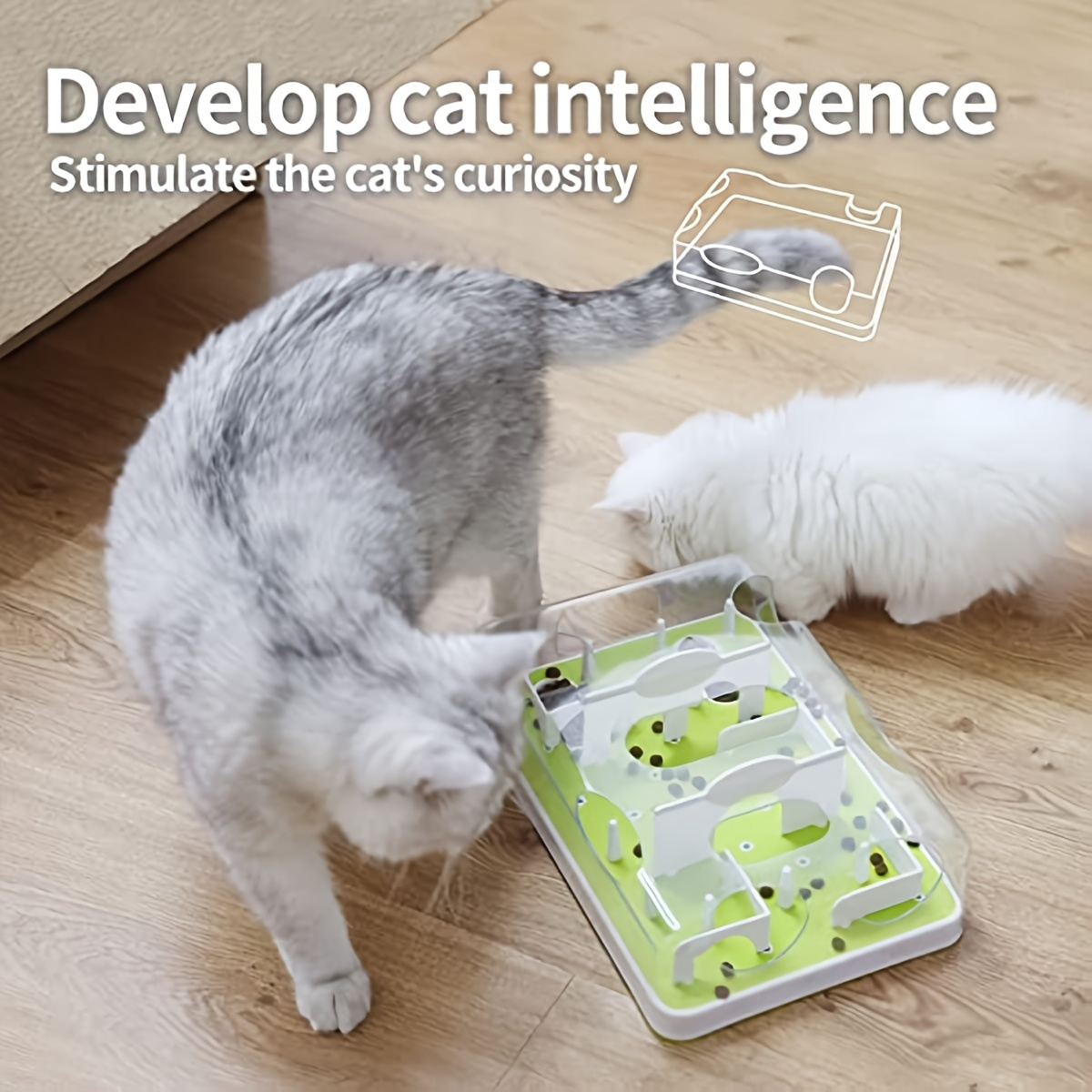 Cat Treat Puzzle Toys Feeder, Interactives Cat Maze Toy For Indoor Cat,  Food Dispenser For Pet, Check Out Today's Deals Now