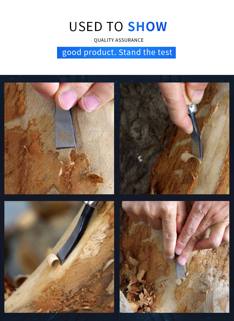 Juego de cinceles para tallar madera con caja de almacenamiento de madera:  gubias, cinceles y cuchillos para aficionados y herramienta profesional para  tallar madera XianweiShao 9024715977519