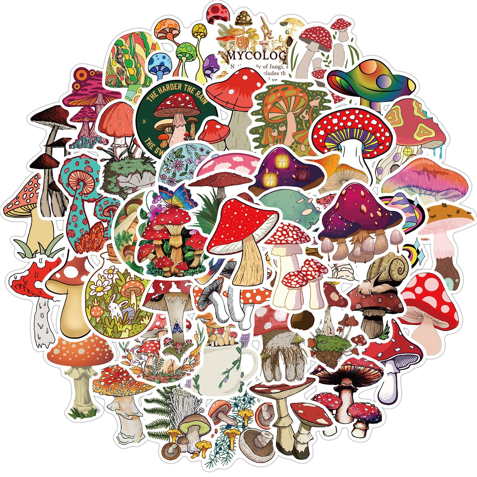 ful Mushroom Vinyl Cute Stickers For Journal Waterproof For Water Bottles,  Laptops, Planners, Scrapbooking, Wall, Skateboards, Boxes, And Graffiti  Decals From Homezy, $2.23