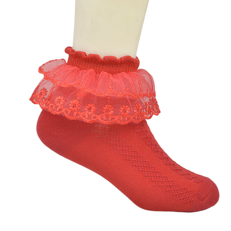 Baby Lace Solid Socks Girls Breathable Mesh Princess Sock Dance Socks