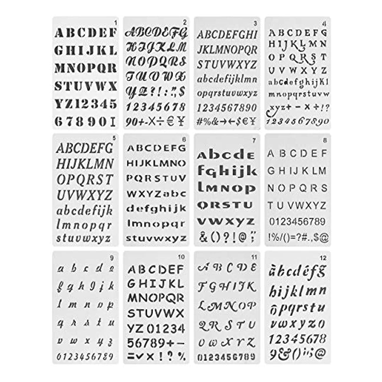 Alphabet Letter Stencils for Painting Reusable, Block Letter Templates,  Individual Letter Stencils, Alphabet Stencils, Number Stencils 