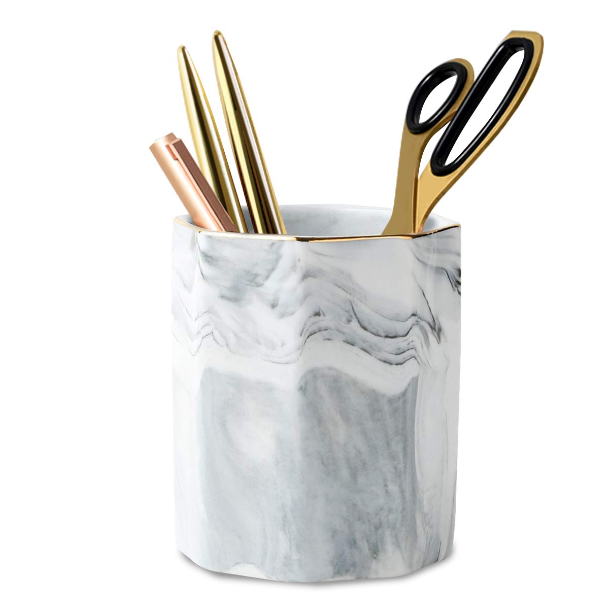 marble desk pen holder