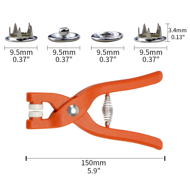 NXTOV 11mm/800PCS Metal Snaps Buttons With Fastener Pliers Heavy Duty Press Tool Kit Perfect For Diy Crafts Clothes Snap Button Fasteners Kit For