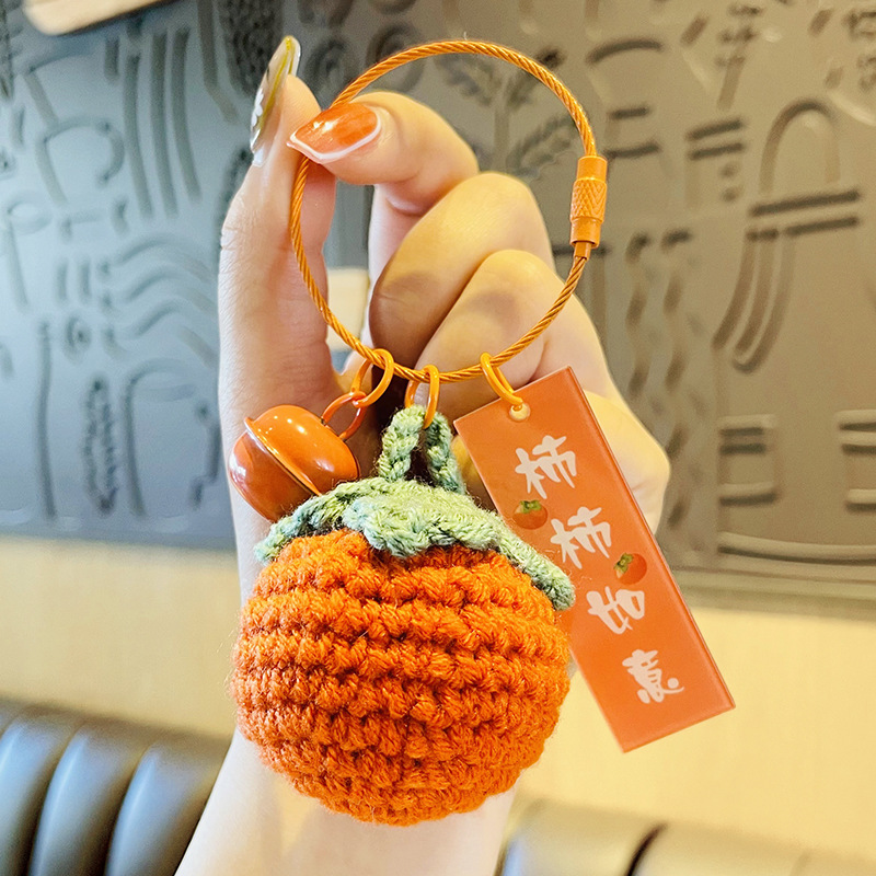 Creative Fruit Plush Hair Thread Pendant Car - Temu