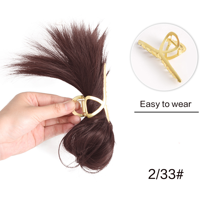 Synthetic Chignon Hair Buns Clip Ponytail Extensions for Women