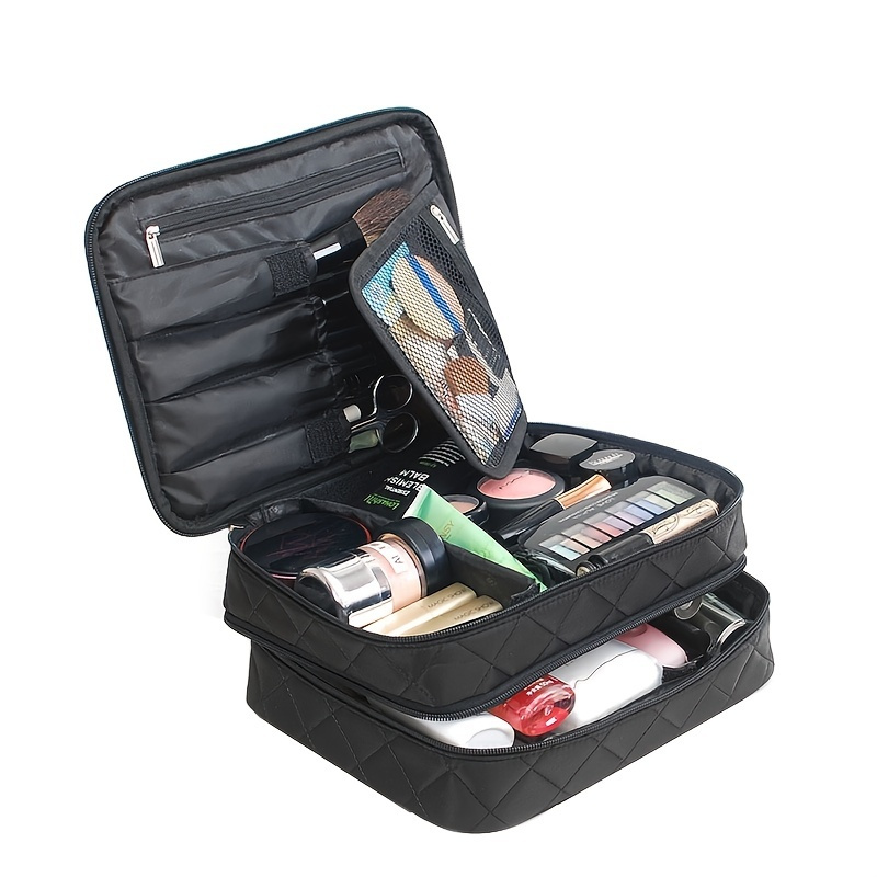 

Cosmetic Bag Ms Large Capacity Double Layer Makeup Bags Organizer Travel Beautician Multifunctional Large Capacity Cosmetic Case Wash Bag