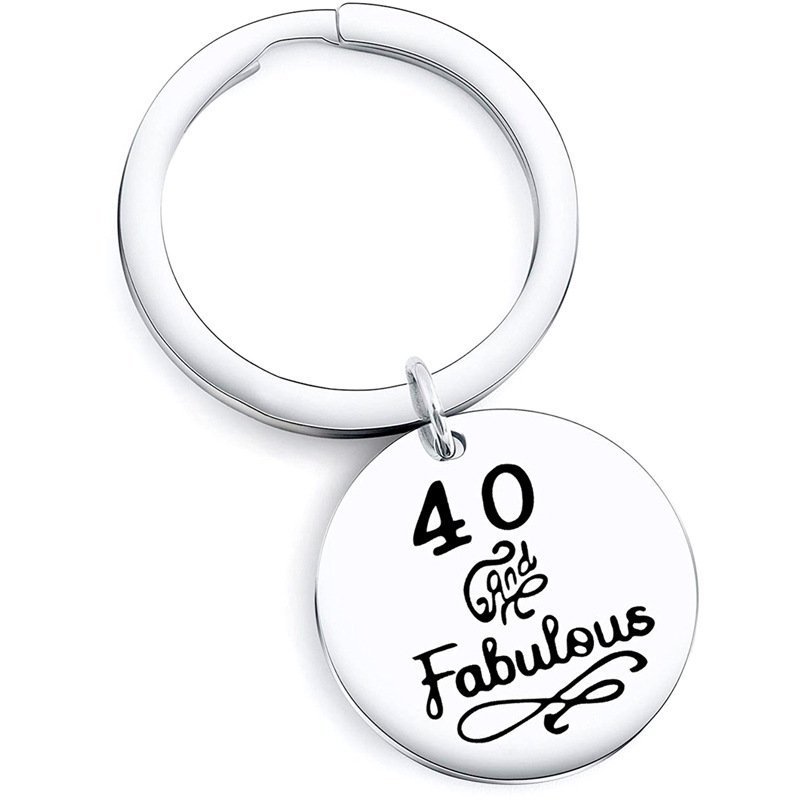 Portachiavi in metallo per il 40 ° compleanno regalo di buon 40 °  compleanno ciondolo portachiavi mamma sorella dolce 40 anni regali 40 e  regali favolosi - AliExpress