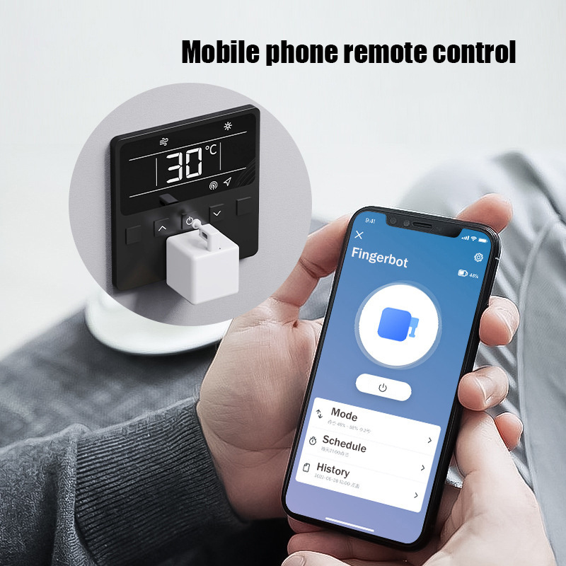 Fingerbot Sense Zigbee or Bluetooth LE button pusher adds touchless control  (Crowdfunding) - CNX Software