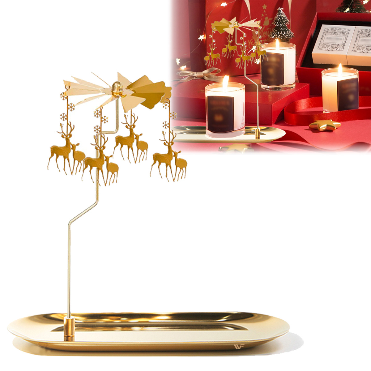 Achetez Set de décoration Porte-bougies de Noël Romantic en ligne