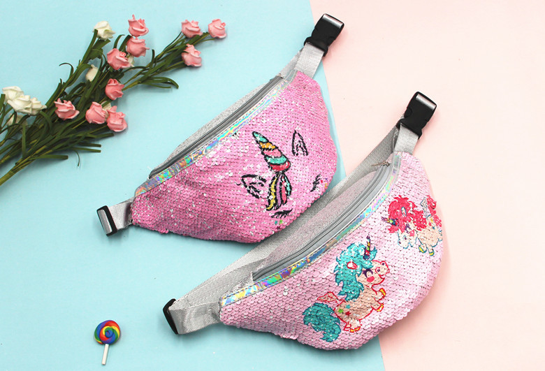 Glittery waist bag - Blue/Glittery - Kids