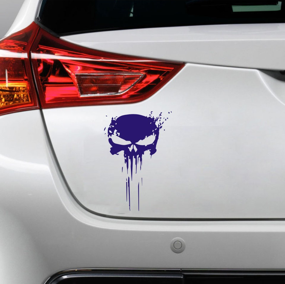 Skull Aufkleber Totenkopf Schädel Sticker Halloween Punisher Autoaufkleber  2344