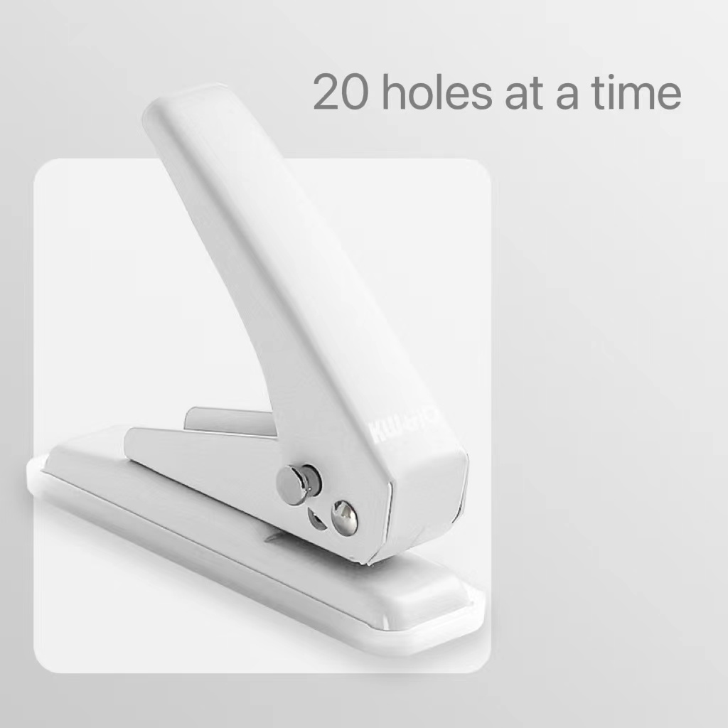  Perforadora pequeña de un solo agujero de 1/4 pulgadas (0.236  in), perforadora de mano en forma de círculo con capacidad de 8 hojas para  papel de manualidades, etiqueta y boletos, perfecta