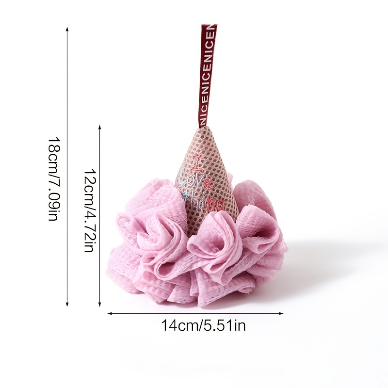Bath Shower Loofah Sponge Pouf Body Wash Scrubber Temu