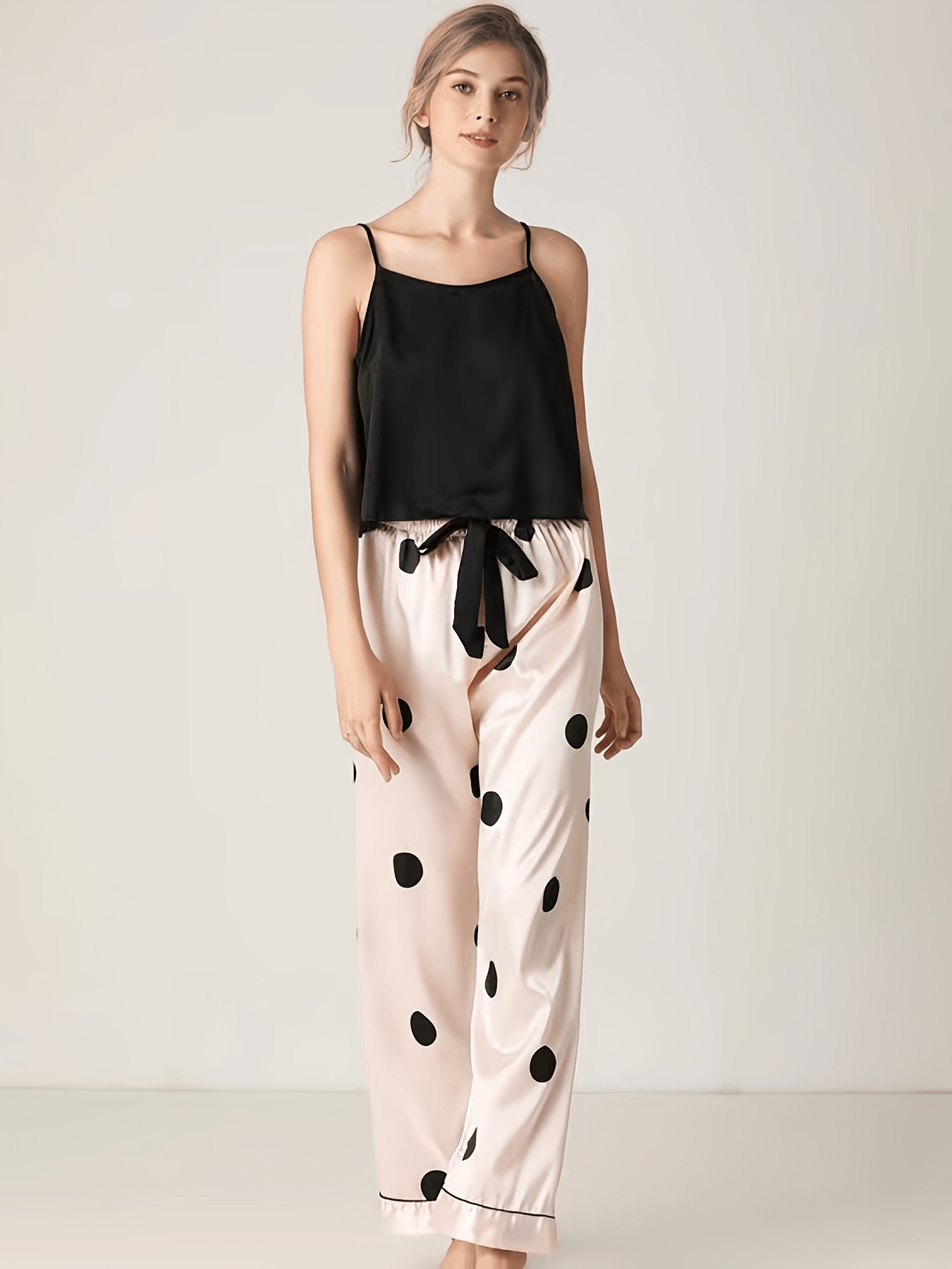 Women's Plus Size Satin Camisole Pajama Set #2067x (1X, Polka Dots) at   Women's Clothing store