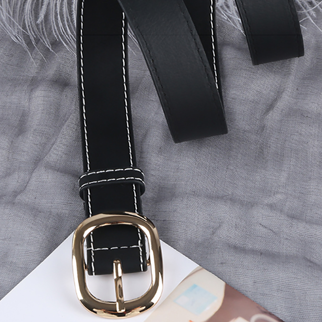 Fashion Embroidery Casual Vintage Belt Pu Leather Belt For Jeans Pants Dress  Waist Belt For Women Girls With Golden Buckle - Temu