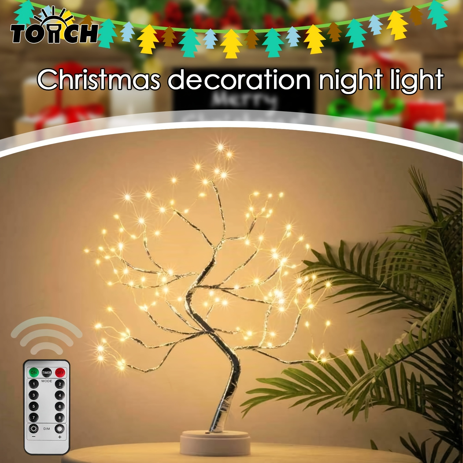 Adjustable Led Tree Night Light 108 Led Usb Battery Powered - Temu