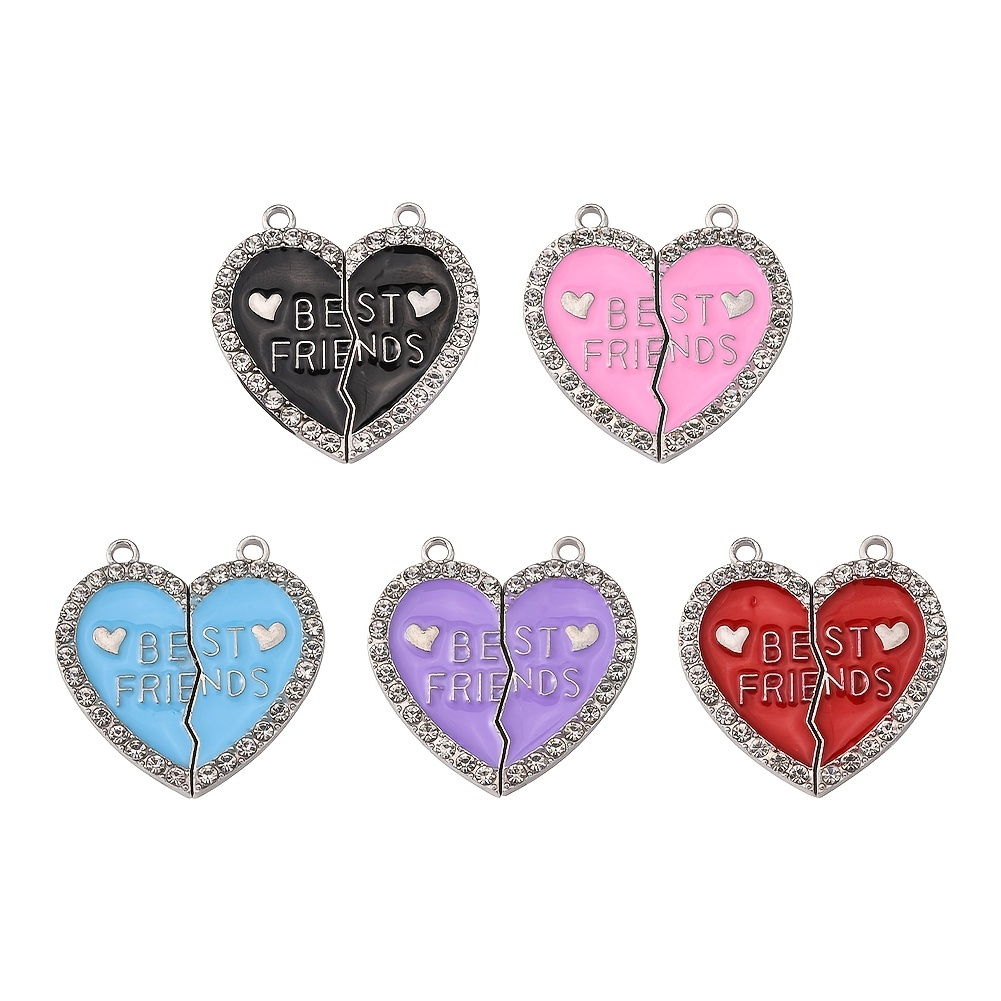 

5 Sets Of Zinc Alloy Friendship Pendants Suitable For Making Jewelry Bracelets Necklaces