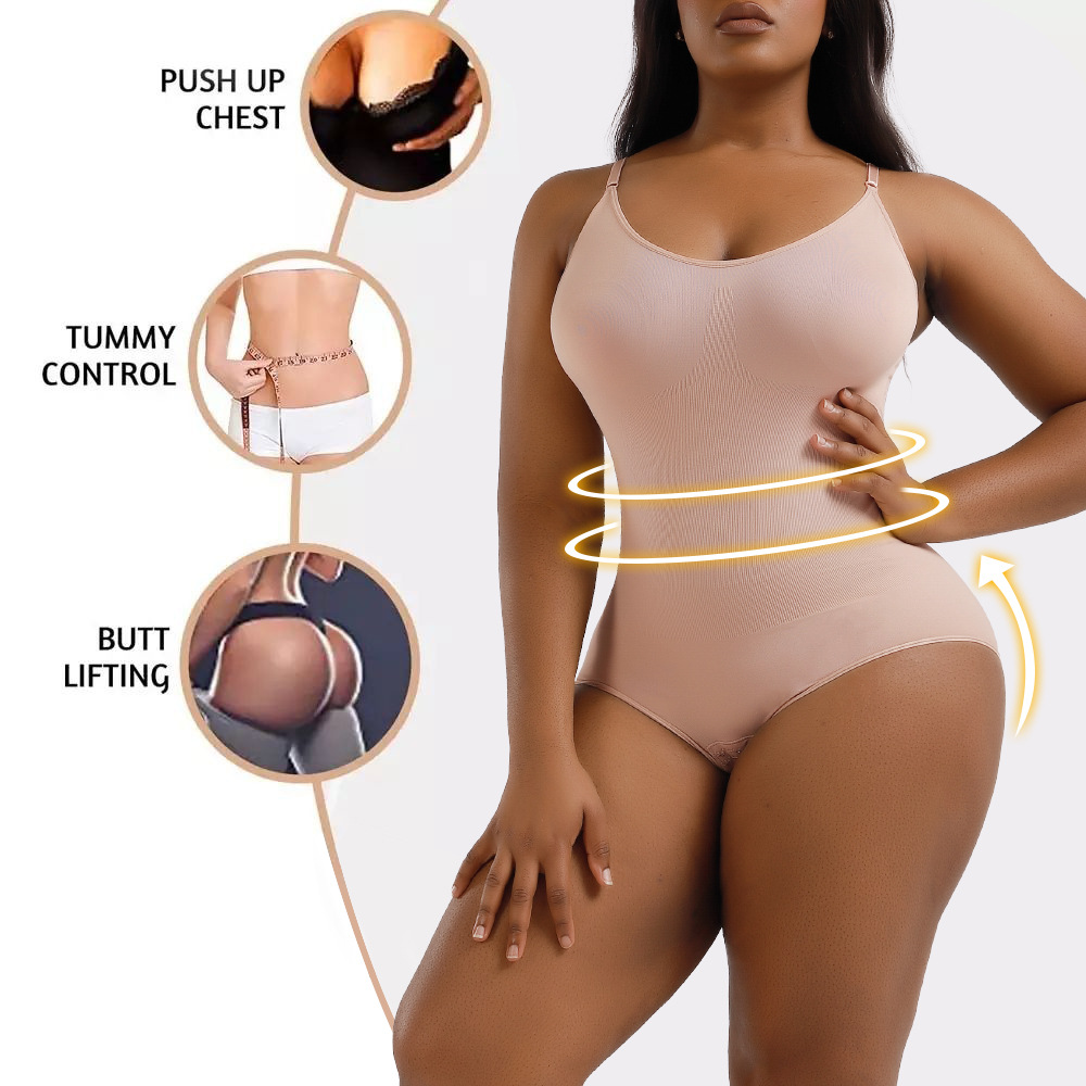Women Sling Push Up Chest Body Shaper Slimming Shapewear Bodysuit youeneom  (A, M)