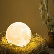 1pc 8 10 12cm led night light 3d printing moon light star light 7 color bedroom decoration night light shop booth decoration hotel bedside table decoration bar decoration gift for hotel catering event holding details 7