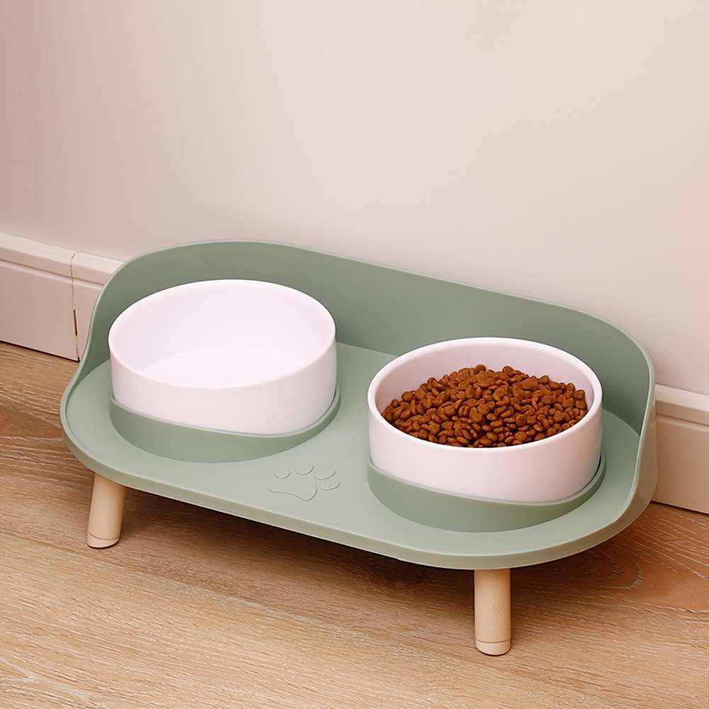 

Pet Table Cat Bowl Dog Bowl Pet Double Feeding Bowl Neck Protection Non-slip Bowl Water Food Feeder