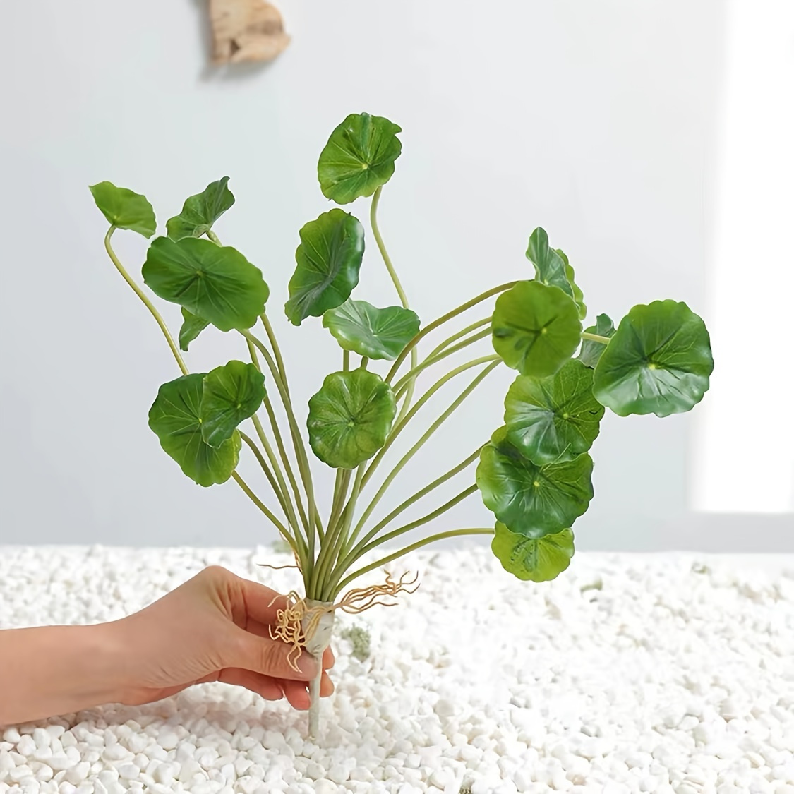 

1pc Artificial Green Leaf Plant For Home Decor - Faux Plants For Desk, Shelf, And Office Room Decoration - 15.3in