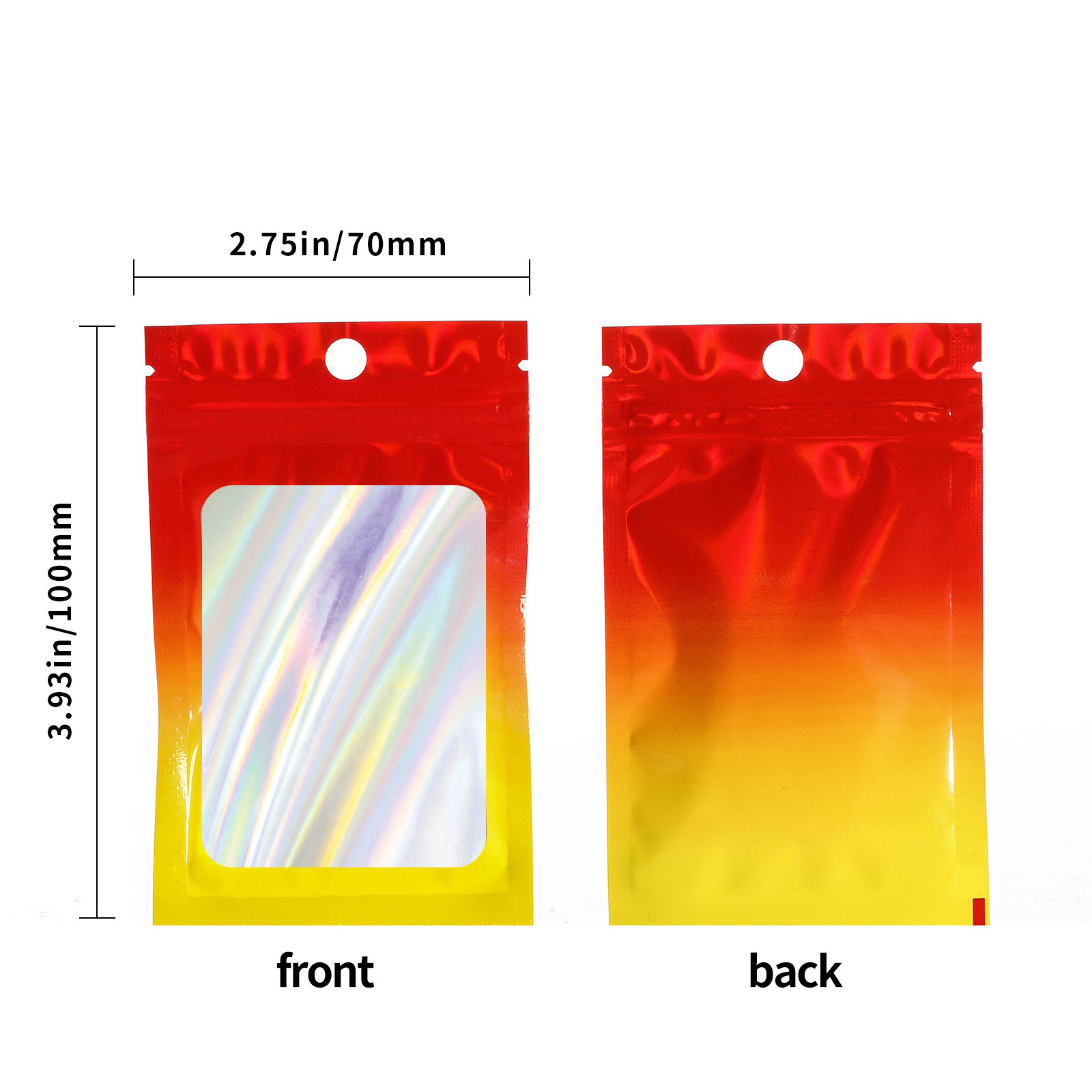 Gradient Small Bags Color Laser Ziplock Bags For Jewelry - Temu