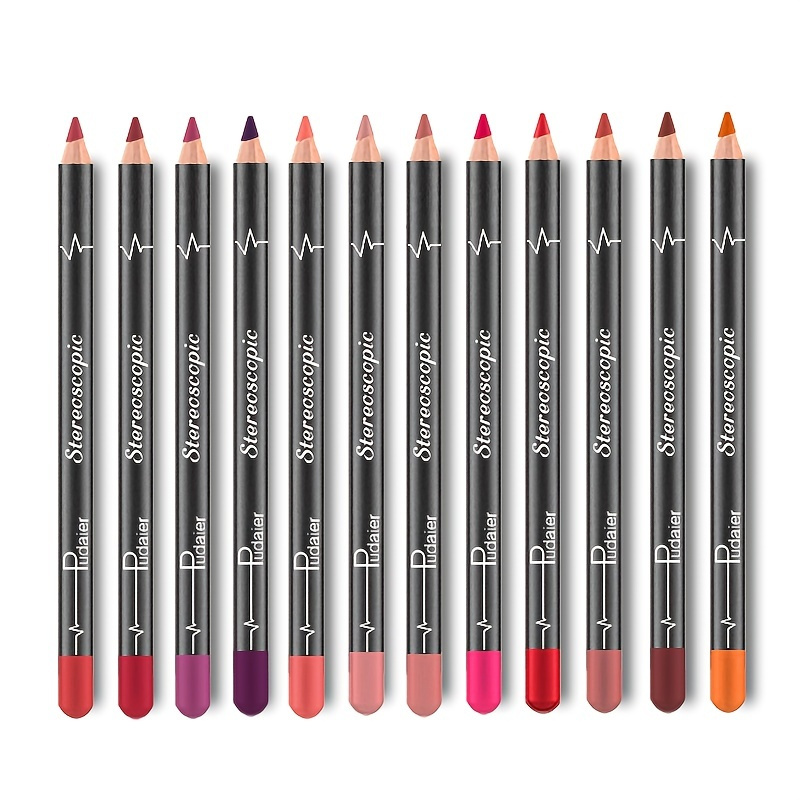 

12 Pcs Lipstick Set For Women Long Lasting Lipliner Professional Lip Liner Pencil Lipstick Matte Lip Gloss