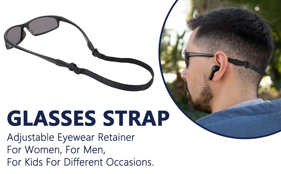 Buyisgle No Tail Adjustable Eye Glasses Holder Cable Strap - Sunglasses  Straps Cords for Men Women - Eyeglass Holders Around Neck - Eyewear String