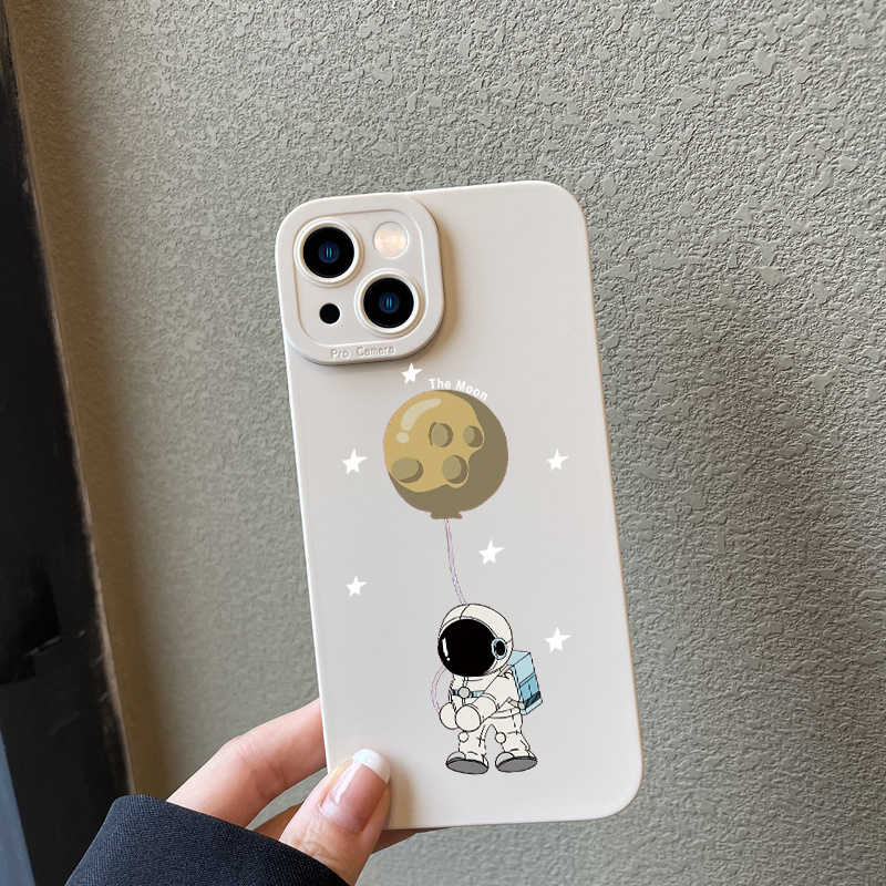BITOBE Funda de astronauta para iPhone 14 Pro Max, diseño de funda con  soporte de lente de astronauta, protección de la cámara a prueba de golpes