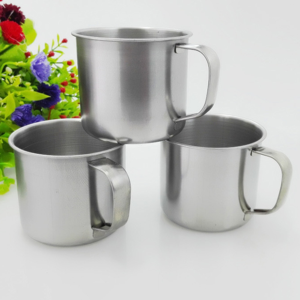 4pcs/10pcs Durable Stainless Steel Coffee Cup for Camping and Kitchen -  Small Metal Mug for Tea and Coffee - Kitchen Accessories