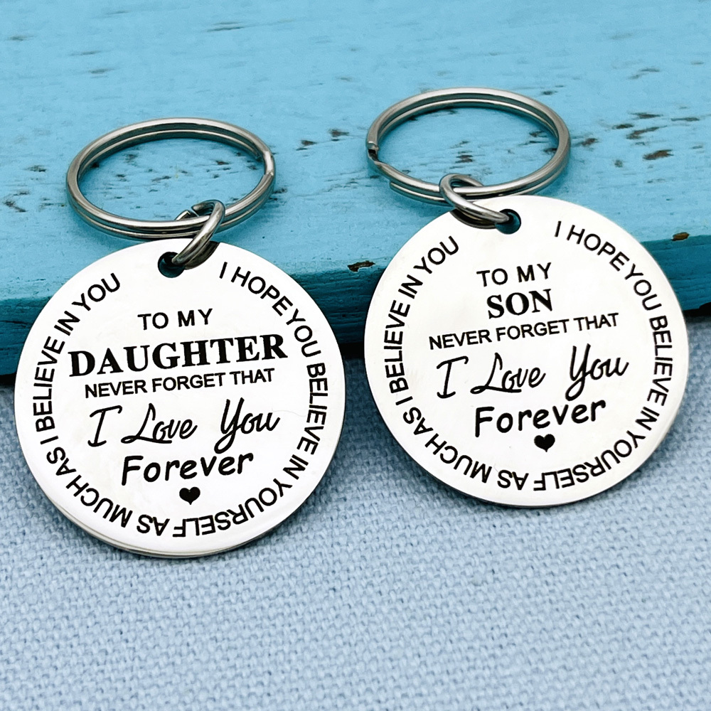 To My Son Inspirational Keychain Never Forget That I Love You Forever  Encourage Birthday Gifts keychain