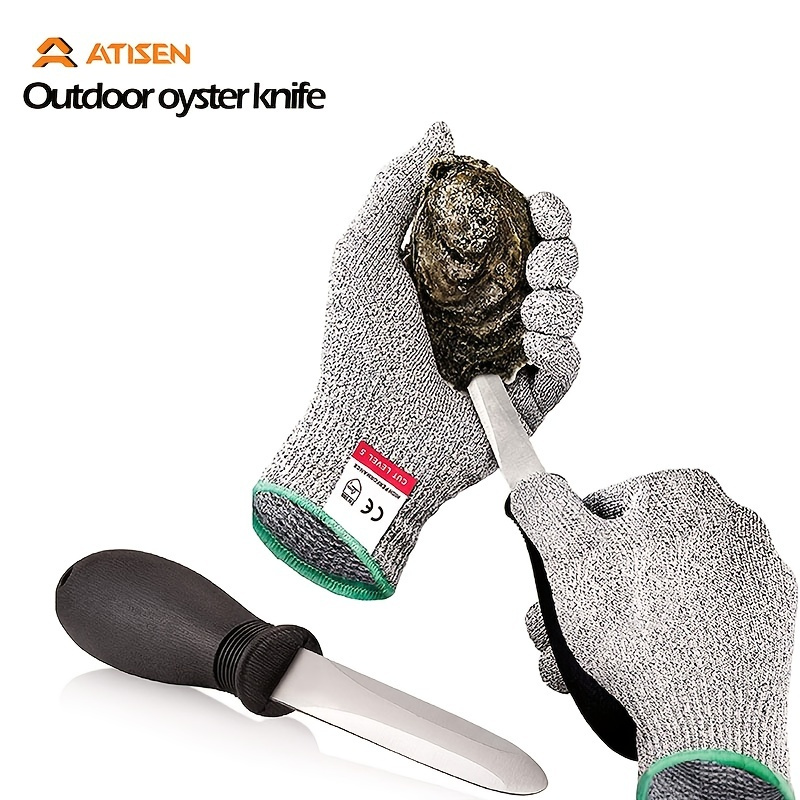Oyster Shucking Knife Stainless Steel Oyster Shucker Set With Non
