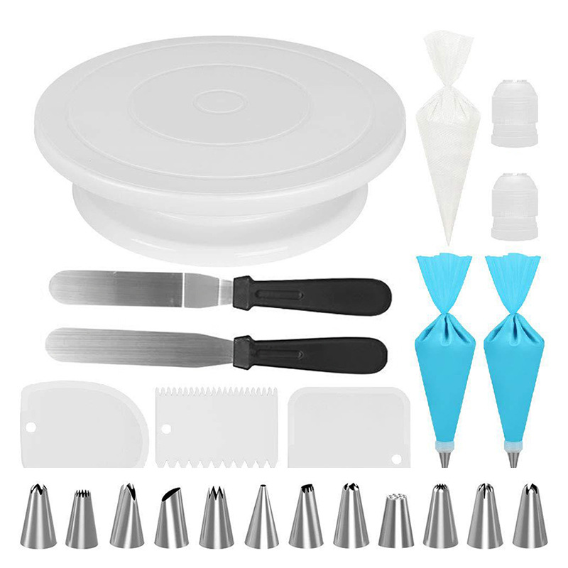 Amazon.com: NEW!!! 423pc Complete Cake Decorating Supplies Kit, Rotating  Cake Turntable,48 Piping Tips, 7-Russian Nozzles, 7-Korean Nozzles, 3  Springform Pans, Fondant Molding Tools,Baking Supplies,Cupcake Kit: Home &  Kitchen