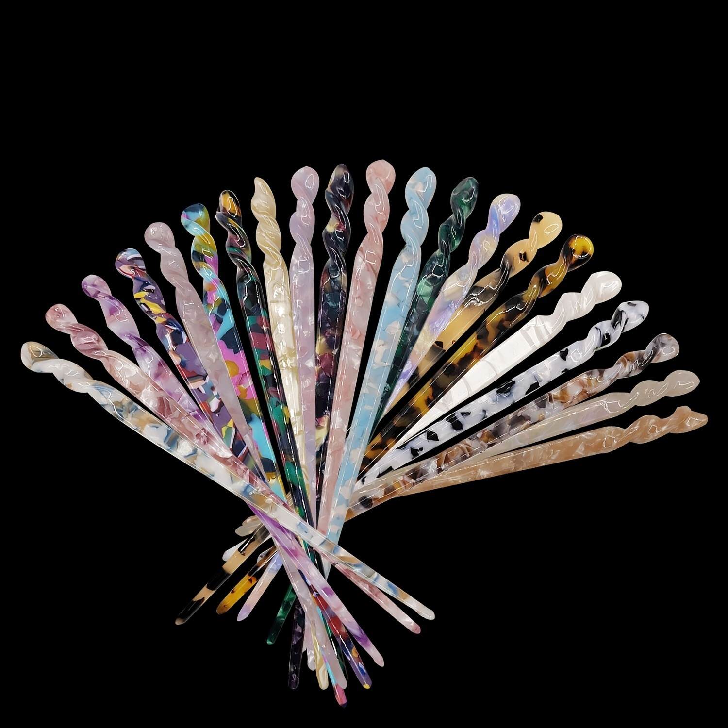 

Vintage Acetic Acid Hair Sticks Set, Retro Hairpins With Shell & Leopard Print, Long Fork Pen Design, Chinese Barrettes For Women, Decorative Hair Accessories For Bun