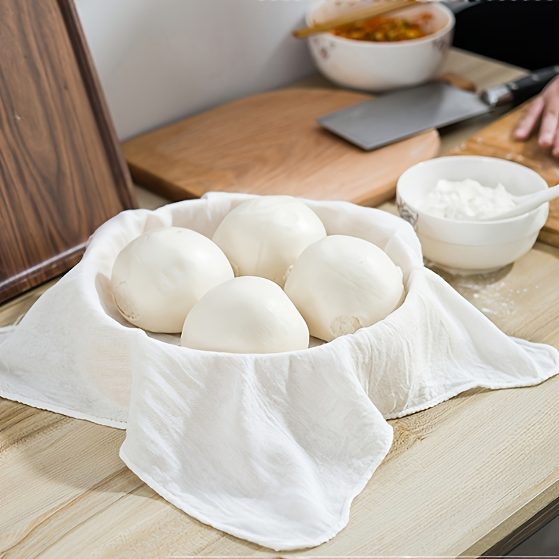 1pc/3pcs/5pcs Food Steamer Liner, Steaming Cloth For Baking Bread Dumplings, Non-stick Round Steamer Pad, Household Kitchen Supplies